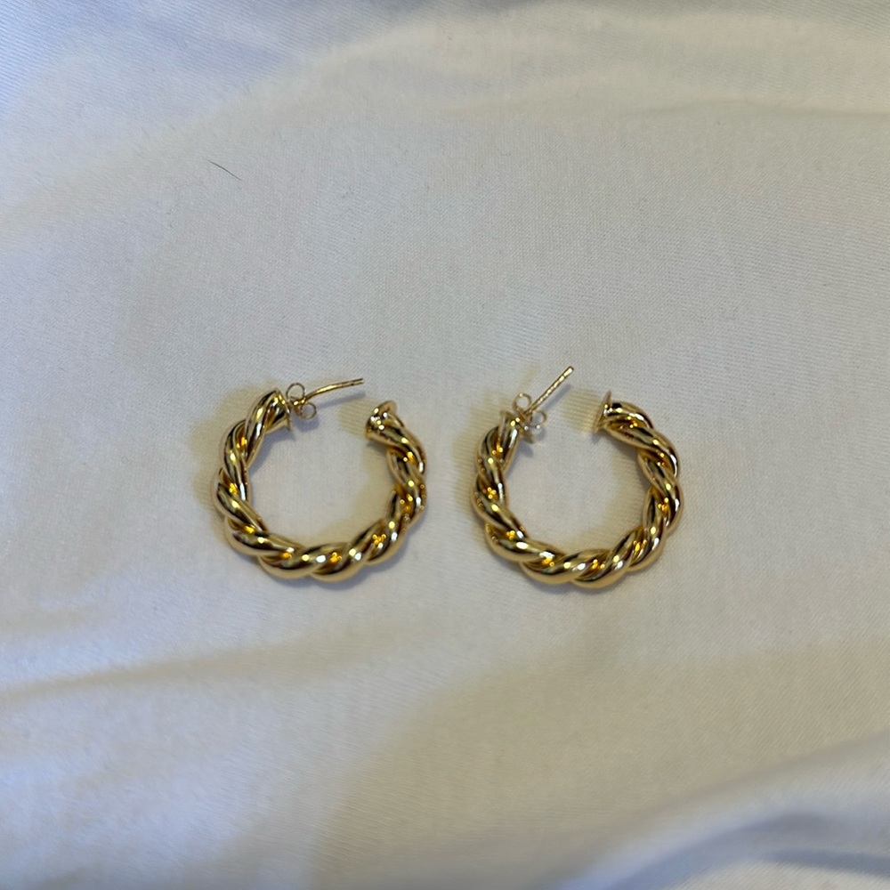 Gold Colored Hoop Earrings